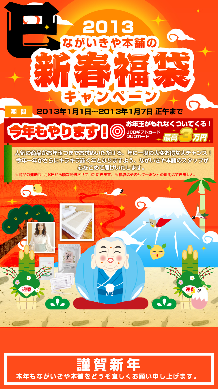 ながいきや本舗2013福袋キャンペーン
