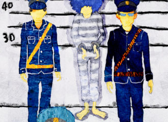 「お巡りさんになりたかったあの日」イラスト