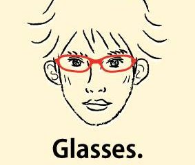 眼鏡をかけています