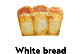 「White Bread」水彩 イラスト