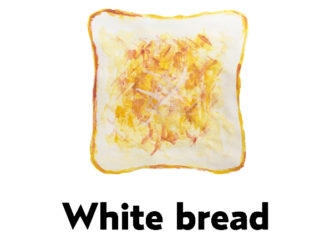 White Bread トーストの水彩イラスト