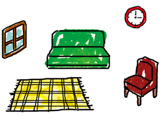 部屋のイラスト