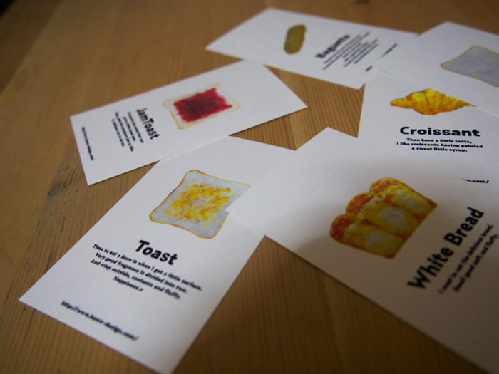 パンのイラストカード