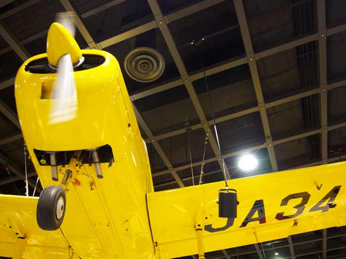 プロペラ機の写真