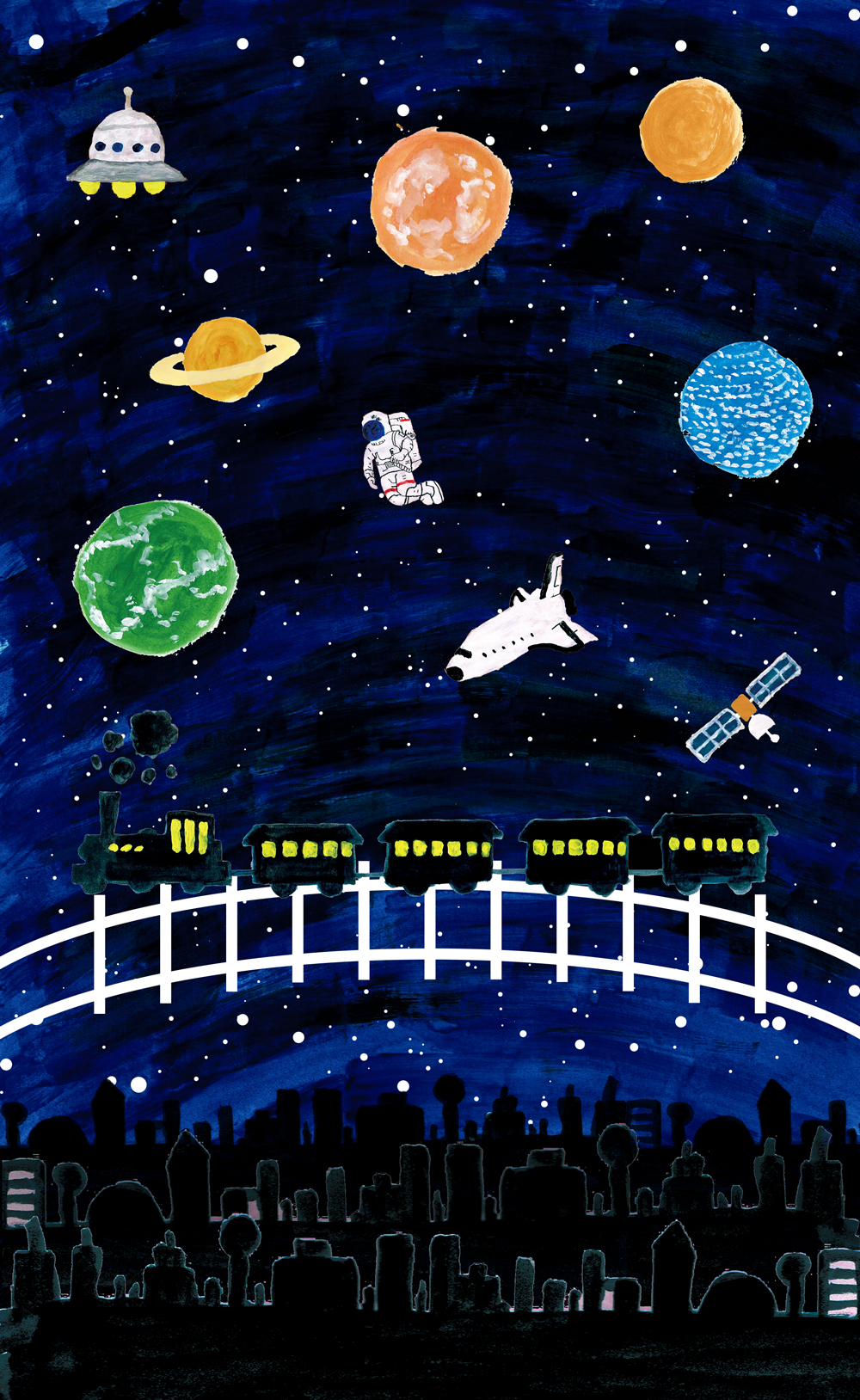 夜空のイラストレーション