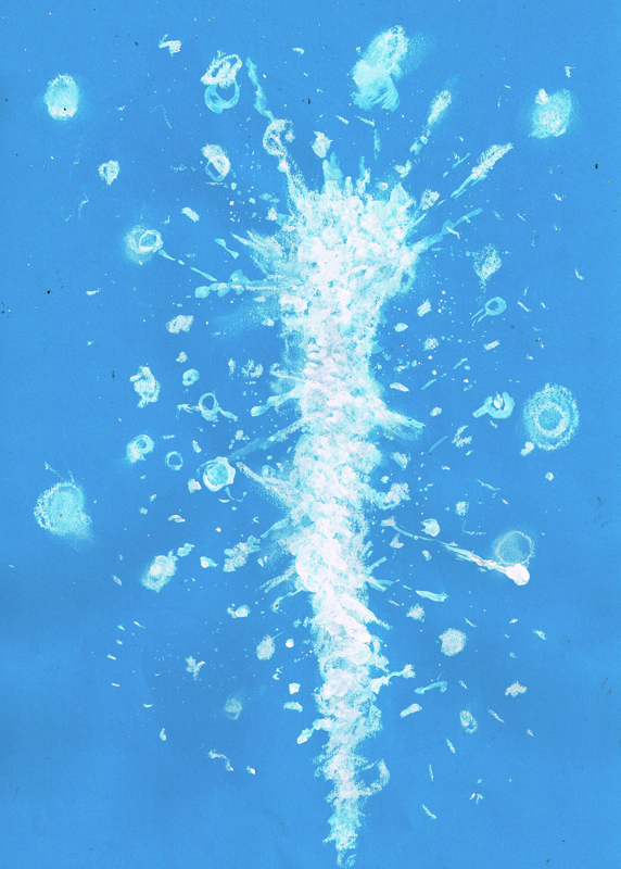 水しぶきのイラストレーション