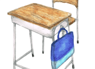 小学校 学習机 イラストレーション