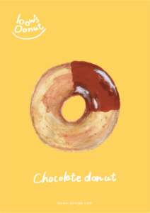 チョコレートドーナツ イラストレーション