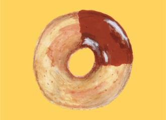 チョコレートドーナツ イラストレーション