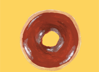 チョコレートドーナツ イラストレーション