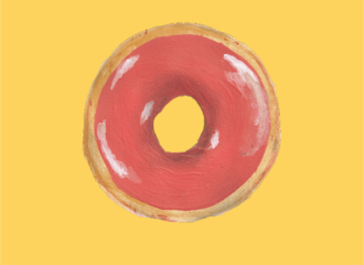 ストロベリーリング　ドーナツ イラストレーション