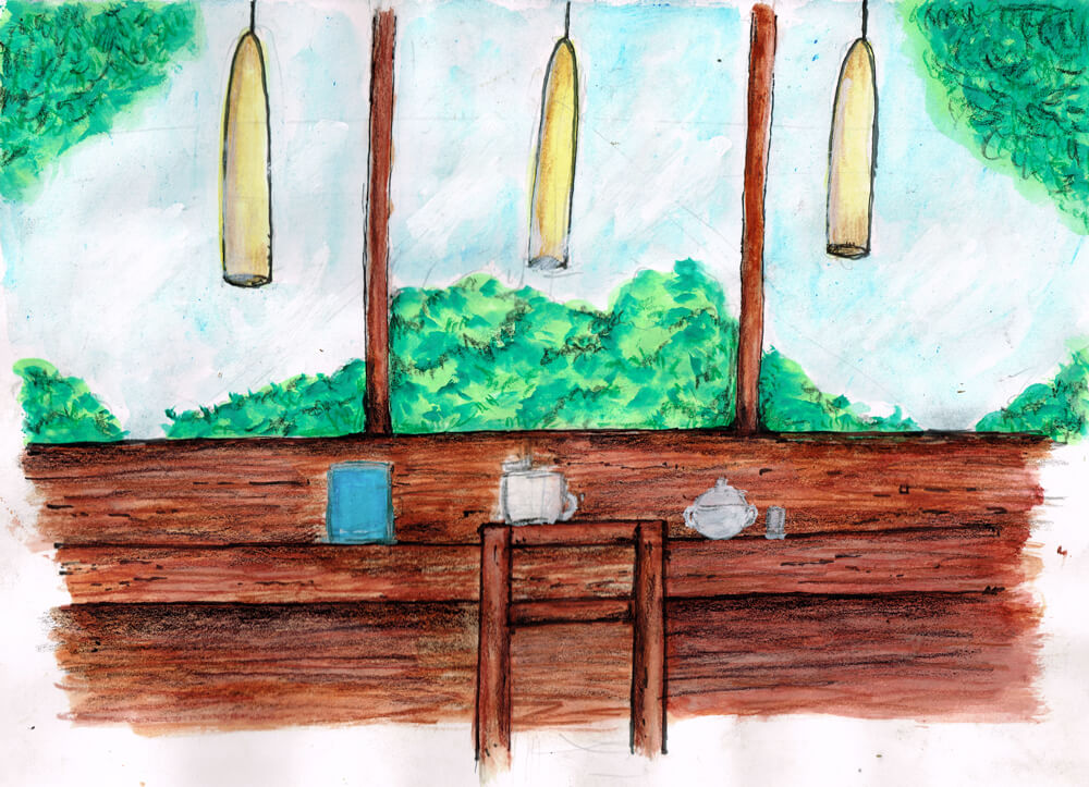 カフェのイラストレーション