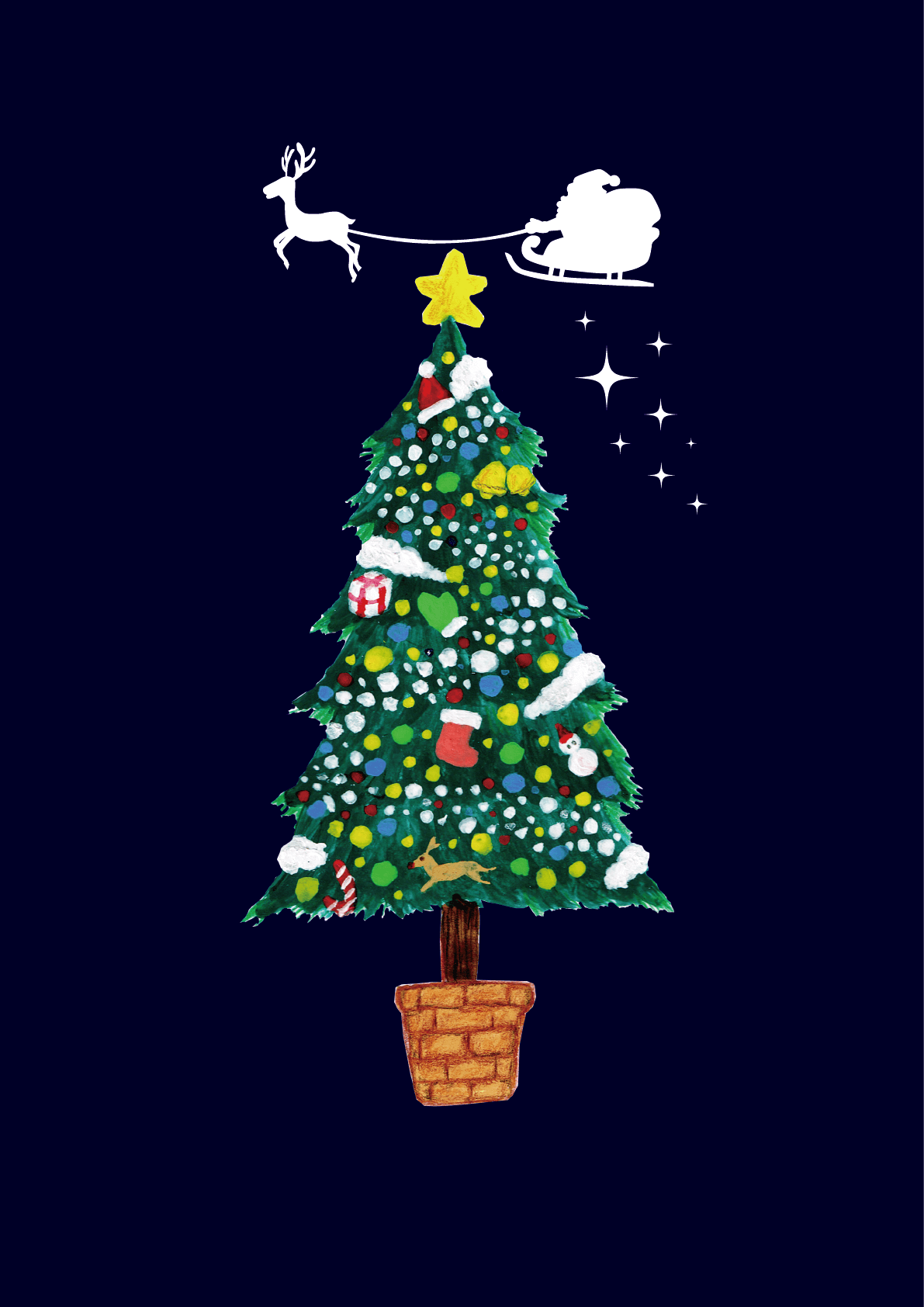 クリスマスツリー イラストレーション
