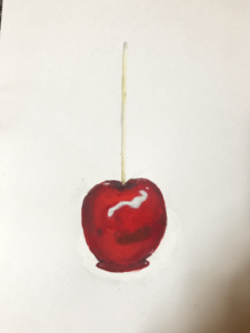 りんご飴　イラストレーション