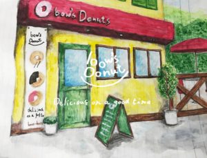 bow's Donuts（ボウズドーナツ）外観　イラスト