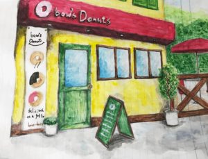 bow's Donuts（ボウズドーナツ）外観　イラスト