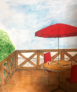 bow's Donuts（ボウズドーナツ）テラス席　イラスト