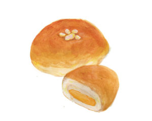 クリームパン　イラスト