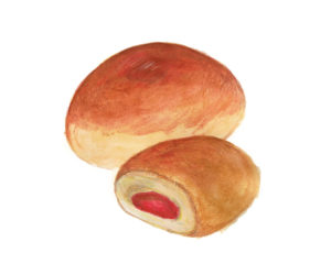 ジャムパン　イラスト