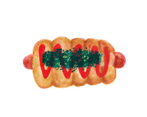 ウインナーロール　パン　イラスト