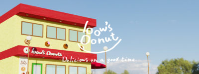 bow's Donuts 外観　3dモデリング
