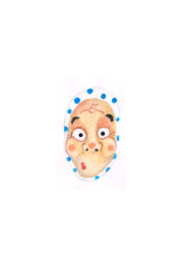 ひょっとこ　お面　イラスト