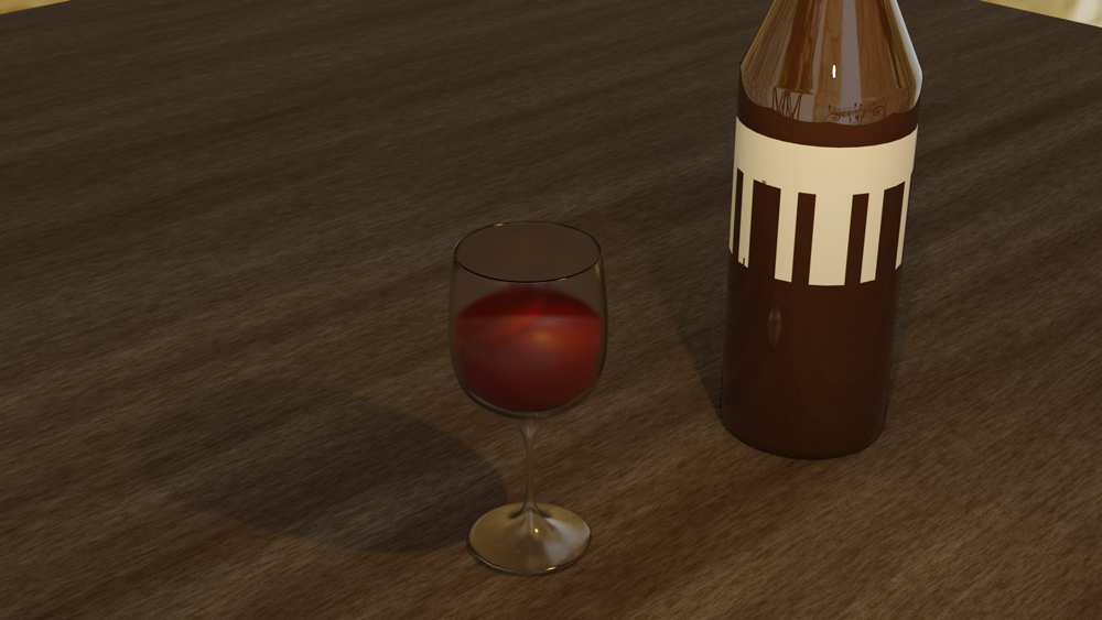 ワイン　ボトル　3d イラスト