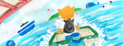 バケマメボウ　動物　イラスト