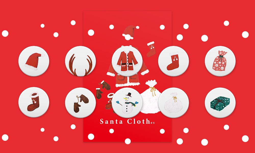 クリスマスグッズ　缶バッジ