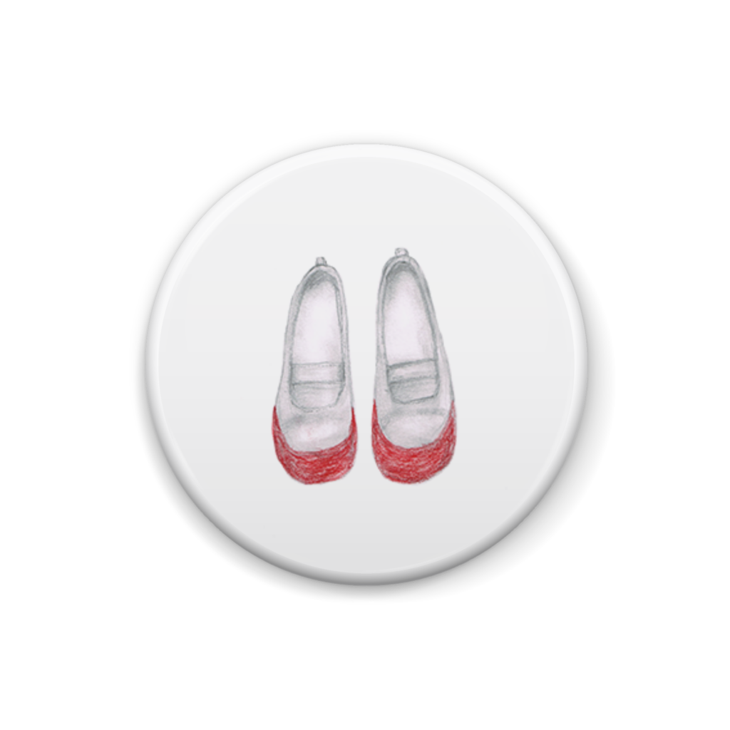 小学校の思い出ぽろぽろ　上靴イラスト缶バッジ