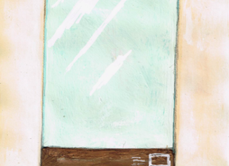 学校の大鏡　イラスト