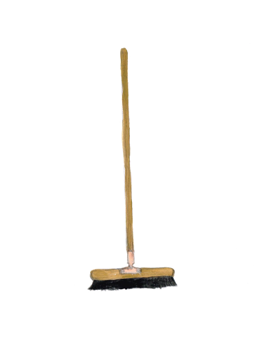 小学校の思い出　ほうき　イラスト