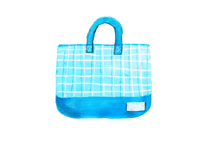 小学校 手作りの手提げ袋 イラスト