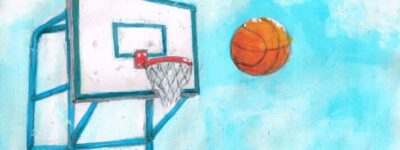 小学校の思い出　バスケットボール　イラスト