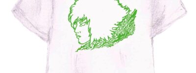 bow's T bowラインイラストTシャツ