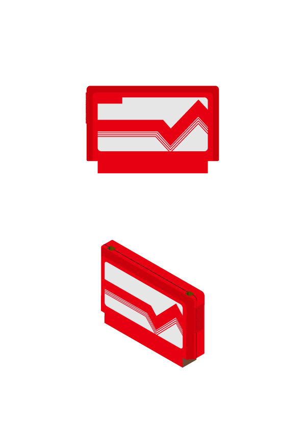 ファミコンカセット イラスト