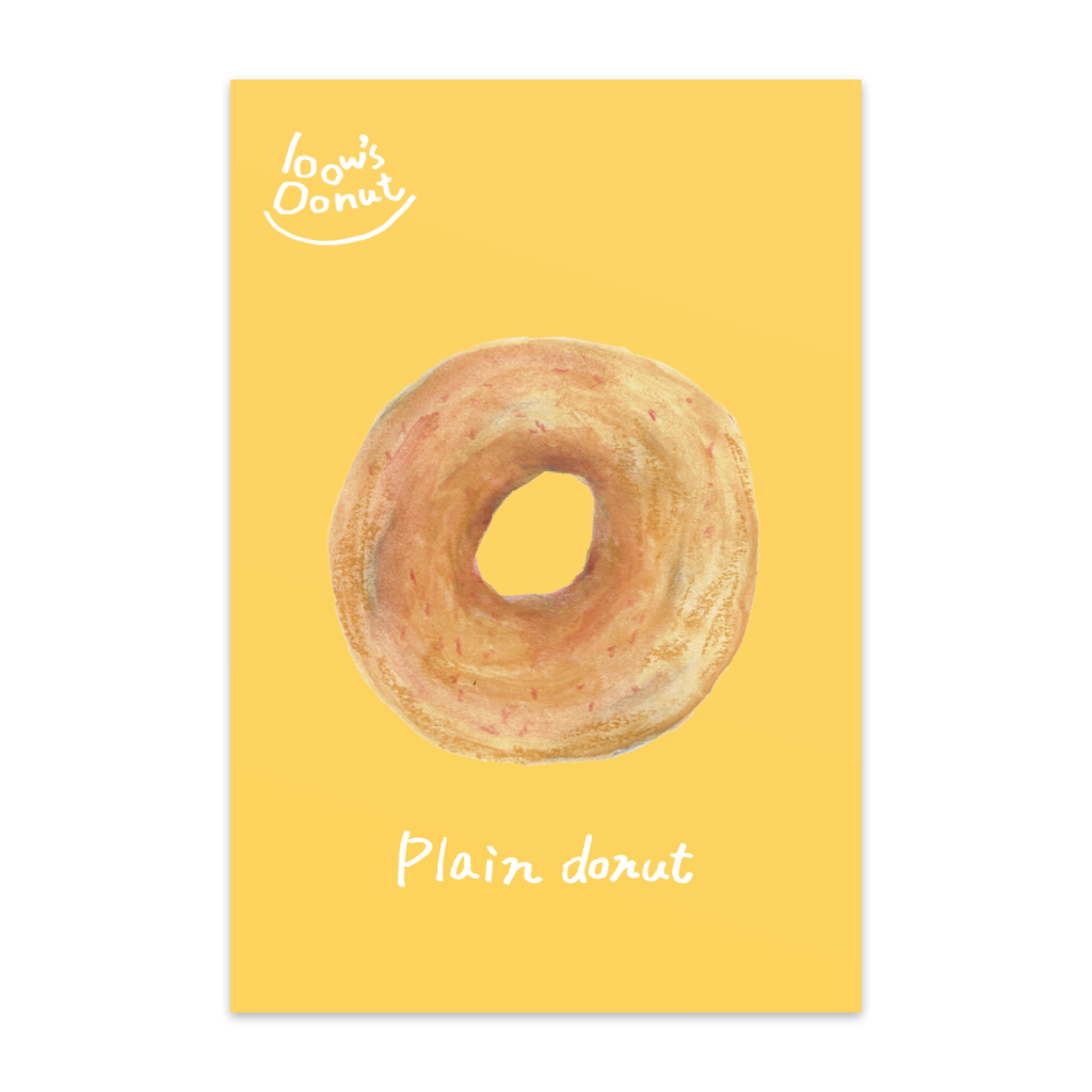 bow's Donuts　ドーナツポストカード