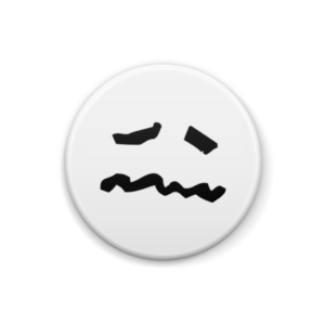 bow's town people え～ってなってる人の顔　イラスト缶バッジ