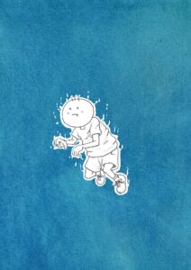 坊太　泳ぐ　イラスト