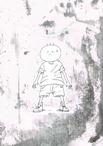 坊太　驚く　イラスト