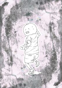 坊太　走る　イラスト