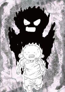 坊太　走る　イラスト