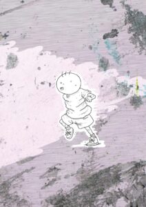 坊太　踏み込む　イラスト