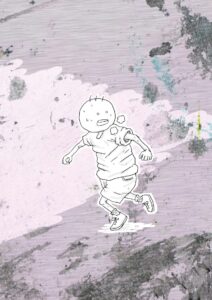 坊太　走る　イラスト