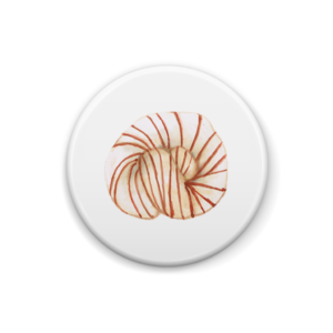 マーブルチョコパン　イラスト　缶バッジ