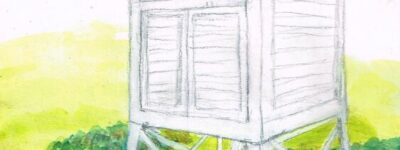 小学校の思い出　百葉箱　イラスト