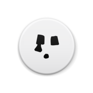 bow's people 感動して涙する人の顔　イラスト缶バッジ