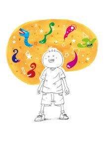 月と太陽　坊太　イラスト