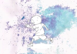 坊太　走る　イラスト