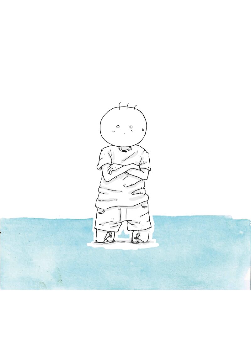 坊太 考える イラスト